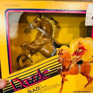 vintage collectible is a 1981 Mattel "Dazzle and Her Friends" Blaze horse